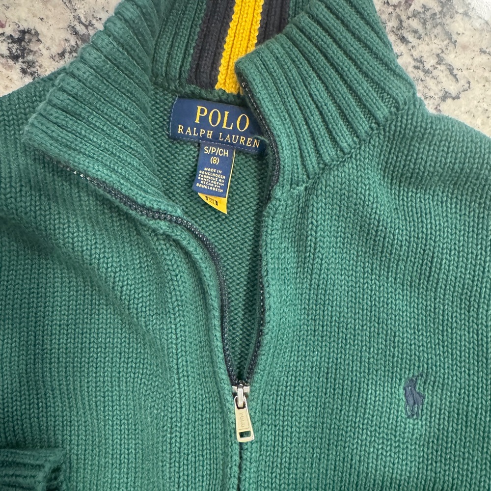 Polo by Ralph Lauren Forest Green Kids Zip-Up Sweater